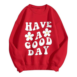 Streetwear sweat-shirt surdimensionné teint uni pour femme 100% coton matériel col rond impression de logo personnalisé Service OEM solide - Product Image 5