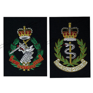 Generals Regimental Blazer <b>Badge</b> HAND EMBROIDERED BULLION WIRE PATCHES Ceremonial <b>Badges</b> - Product Image 2