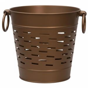 Wholesale Modern Style Bronze Color Metal Olive <b>Bucket</b> With Handles Decorative Iron Storage Planter For Home And Garden Decor - Product Image 1