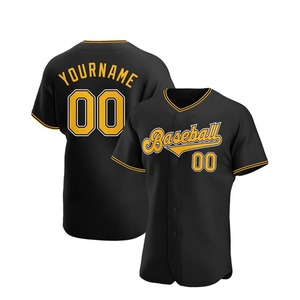 Camiseta de Béisbol Personalizada de Alta Calidad para Hombre, 100% Poliéster, Bordada, Transpirable, Cuello en V, 240g, Nombre del Equipo Personalizado, Talla Grande - Product Image 2