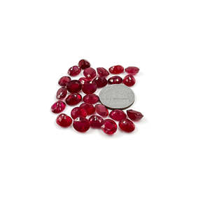 Rubis naturels de Bangkok, ovales calibrés 9x11mm 10x12mm, pierres précieuses rouges et roses, certifiées IGI, personnalisables, traitées thermiquement - Product Image 2