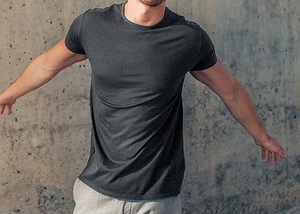 T-shirt tendance anti-transpiration absorbe et évapore la sueur anti-taches anti-transpiration 100% coton respirant de BD - Product Image 6