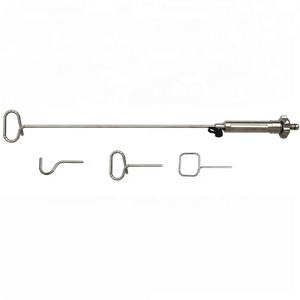 Ensemble d'instruments de poussoir à nœuds laparoscopique manuel avec embouts interchangeables, forceps chirurgicaux en acier inoxydable, norme de sécurité MOL - Product Image 1