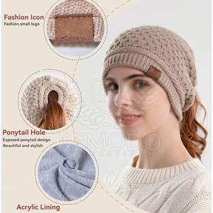 Vêtements d'extérieur décontractés parfaits pour le voyage Bonnets pour femmes Chapeaux à la mode et fonctionnels Hiver Essentiel Bonnets pour femmes Chapeaux - Product Image 3