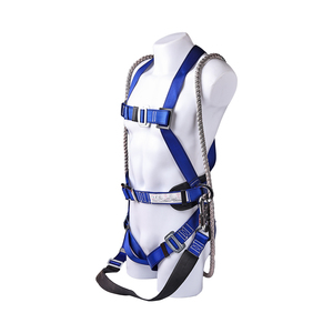 Ganzkörper-Klettergurt Sicherheitsseil Hochbelastbares Gurtband Fallschutzleine Polyester Stahl D-Ring 200kg Tragkraft Felsklettern - Product Image 4