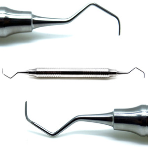 Curettes dentaires Gracey, périodontiques, double extrémité, manche creux, acier inoxydable, manuel, certifié CE, classe I, garantie de 3 ans - Product Image 1