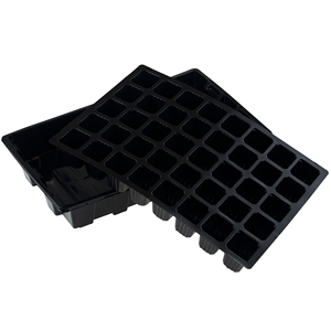 Serre miniature réutilisable TG77630, serre rectangulaire pour semis avec 3 plateaux et 48 compartiments, couvercle 100% plastique - Product Image 6