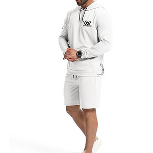 Qualité supérieure, design unique, ensemble de sweats à capuche pour hommes, ensemble de shorts à capuche pour hommes, ensemble de prix de gros, nouveau design de couleur unie - Product Image 2