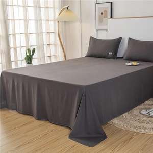 300TC 200TC 400TC ผ้าปูที่นอนชุดผ้าฝ้ายปูเตียงผ้าฝ้ายธรรมดาผ้าปูที่นอนโรงแรมผ้า100 - Product Image 1