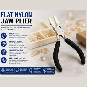 Professional Nylon Jaw Plier Scratch Free Jewelry Tool Flat Nose Pliers Non Marking <b>Wire</b> Work <b>Craft</b> Tool - Product Image 6