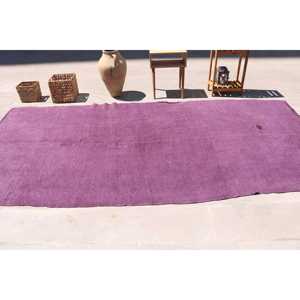Tapis vintage 5,5x11,5 pieds, grand tapis turc, tapis persan violet brun - Product Image 3