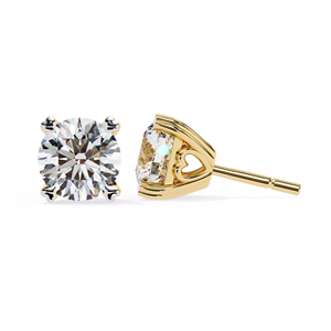 Stylish 14K <b>Gold</b> Lab Grown Diamond <b>Earrings</b> VVS VS 2.57CT Round Cut D E IGI Certified <b>Studs</b> <b>Rose</b> Yellow White <b>Gold</b> Supplier - Product Image 1
