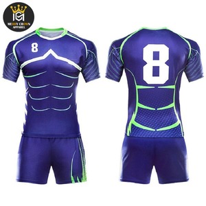 Vêtements de sport Uniformes de rugby Hommes OEM Kits de rugby Haute qualité Sublimation Thermique Impression personnalisée Logo Hommes Uniforme de rugby - Product Image 3
