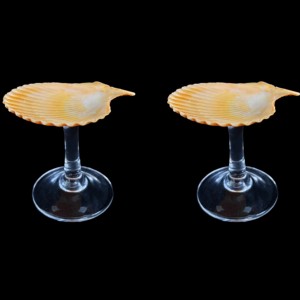 Arancione rosso fatto a mano conchiglia tazze portacandele bohémien costiera per pasqua decorazione per la casa conchiglia bicchiere di vino vassoio di gioielli - Product Image 6