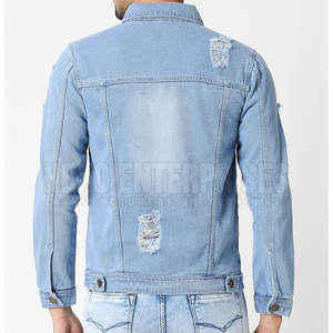 Nouvelle veste en jean à manches longues pour hommes, fabrication en usine, veste en toile personnalisée en gros avec col à capuche pour l'hiver - Product Image 4