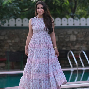 ชุดเดรสยาวทรงบานมีสไตล์สำหรับผู้หญิงชุดเดรสยาวพิมพ์ลายดอกไม้แขนสั้น6XL ออร์แกนิกและเซ็กซี่มีคุณภาพดีแบบใหม่ - Product Image 1