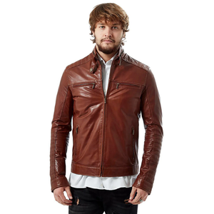 Veste en cuir de haute qualité pour hommes moto ou style décontracté Logo broderie OEM/ODM fabricant usine en gros - Product Image 6