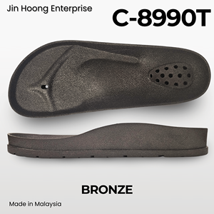 รองเท้าแตะ Jin Hoong Men C-8990 สีบรอนซ์ ผลิตจาก PVC น้ำหนักเบา สวมใส่สบาย กันน้ำ กันลื่น ทนทาน พื้นรองเท้าหนา 30 มม. - Product Image 5