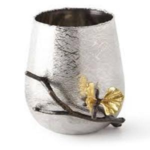 Manufacturer Direct Selling Round Natural Finished Leaves <b>Covered</b> Metal <b>Toothbrush</b> Holder <b>for</b> Hotel - Product Image 4