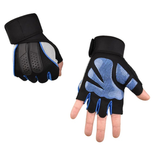 Gants de gymnastique en cuir demi-doigt avec protection complète de la paume pour les exercices d'haltérophilie Pull-Ups Hanging Training pour le cyclisme - Product Image 1