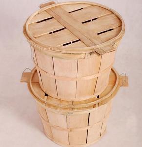 Garden Natural Wooden <b>Baskets</b>- Wood Crab Bushel - Wooden <b>Basket</b> Planter ,Flower Pot, Fruit Storage, Decoration - Product Image 3