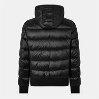 Chaqueta Acolchada Brillante para Hombre, Nueva Colección 2025, Chaqueta de Invierno Cálida con Capucha, Negra