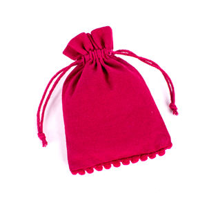 Bolsa de Regalo de Boda Hecha a Mano con Cordón Indio, Bolsa Organizadora de Joyería de Algodón Rosa con Logotipo Personalizado de Alta Calidad al por Mayor - Product Image 6