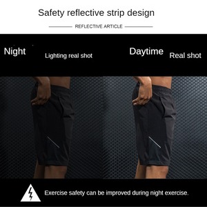 Jogger en plastique fermeture éclair Compression Gym Shorts courir avec poches - Product Image 4