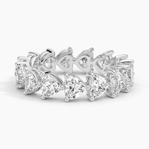 Bandes de mariage classiques en or 10 carats avec diamants cultivés en laboratoire en forme de coeur cadeau de fiançailles et de bijoux de fête élégant pour les femmes - Product Image 4