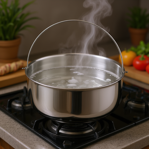 Cesta para cocinar al vapor Lagostina de acero inoxidable (22 cm) con olla de 7 litros de cromo pulido, modelo 010920260407 - Product Image 3