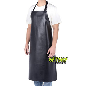 Brun Usine Fourniture Directe En Cuir Pu Étanche Tablier Couverture De Bouteille Multi-fonctionnel Pique-Nique Bbq Cuisson Résistant À L'huile Tablier De Travail - Product Image 1