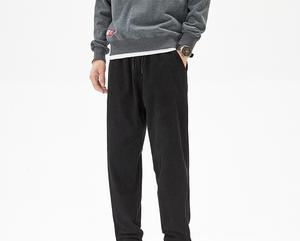 <b>Men's</b> Fashion Cotton <b>Trousers</b> Custom Streetwear Pants with <b>Elastic</b> <b>Waist</b> Loose Fit Set Sweatpants Wholesale Casual Style - Product Image 1