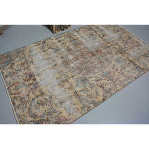 Tapis turc de 4,9 x 7,9 pieds, tapis vintage, tapis abstrait marron - Product Image 2