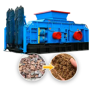 Hot Sale No Wearing Parts Customizable Mobile Diesel Engine Double Roller Crusher Stone Crusher For Limestone