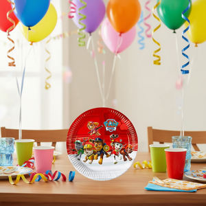 Piatti rotondi usa e getta in carta Paw Patrol 23 cm 6 pezzi Forniture per feste Compleanno bambini - Product Image 3
