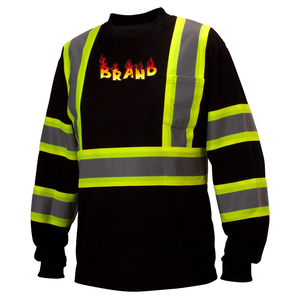 Camiseta de Seguridad de Alta Visibilidad para Hombre, Color Naranja Fluorescente, con Logotipo Personalizado, Tejido de Malla Transpirable, Certificada para la Construcción - Product Image 3
