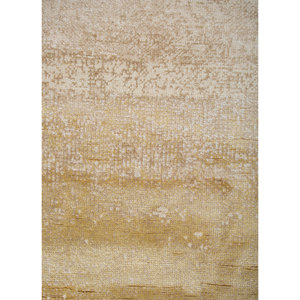 Alfombra Kavi Verde de Lana y Seda de Bambú Anudada a Mano, Colección Afterglow, Patrón Abstracto para Uso Doméstico, Modelo Eskm-06 (Cs-01) - Product Image 3