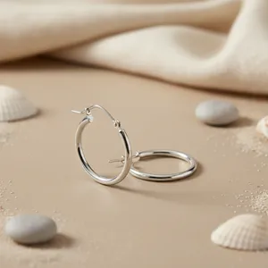 Boucles d'oreilles clous en argent sterling Art Palace, motif floral, tendance, minimalistes, bijoux unisexes, à porter au quotidien, argent 925, style classique - Product Image 2