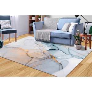 Alfombras de Mármol, Alfombras Modernas, Alfombra de Tonos Suaves, Alfombra Estampada, Alfombra de Terciopelo - Product Image 4