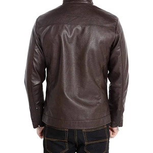 Vente en gros Veste en cuir pour homme à la mode Veste en cuir PU pour hommes Veste en cuir de haute qualité Prix bon marché - Product Image 6