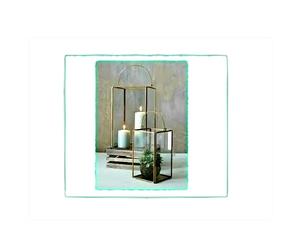 Elegantes Faroles de Metal Plateados Modernos y Abstractos, Hechos a Mano, Diseño Personalizado, Decoración para Interiores y Exteriores, Portavelas de Vidrio Duraderos - Product Image 2