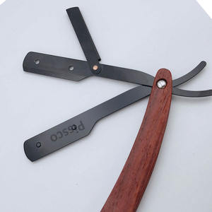 Rasoir à manche en bois pour homme, rasoir à barbe, rasoir de barbier droit avec support de lame remplaçable - Product Image 6