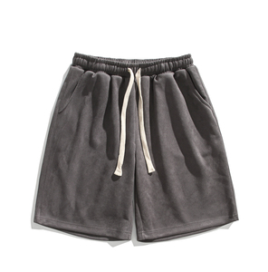 Shorts de sport décontractés pour hommes avec broderie personnalisée vente en gros de nouveaux shorts d'entraînement athlétiques en daim à la mode - Product Image 3