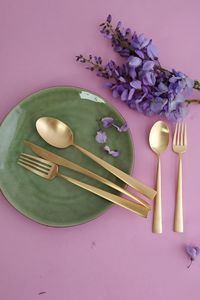 Juego de cubiertos de acero inoxidable pesado, refinado y dorado, adecuado para la cocina del hogar, restaurantes, hoteles y uso diario. - Product Image 3