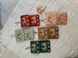 Pochette de téléphone portable traditionnelle indienne à motif d'éléphant, brodée à la main, sac bandoulière avec chaîne à crochet pour fille, cadeau de mariage, housse de téléphone - Product Image 4