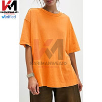 Kaos Wanita Oversize Musim Panas Trendi Kasual Lengan Pendek Kerah Bulat Atasan Regular Fit Bermotif Bernapas Ringan