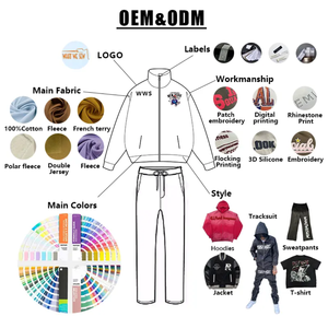 Ensembles de jogging d'hiver imprimés à séchage rapide pour hommes, vêtements de sport de fitness, coupe-vent, survêtement deux pièces pour l'entraînement, vente en gros - Product Image 6