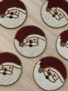 Sous-verres perlés faits à la main-Sous-verres Boho Drink avec support en polyester (4x4 pouces) - Product Image 3