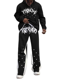 ชุดวอร์มผ้าคอตตอนพร้อมตัวอักษรพิมพ์ลายอะนิเมะชุดวอร์มแฟชั่นฤดูหนาวสำหรับผู้ชายตามสั่ง - Product Image 6