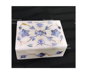 High Demand Personalized Marble Jewelry Box Unique Wedding Birthday or Anniversary Gift From India - Product Image 1